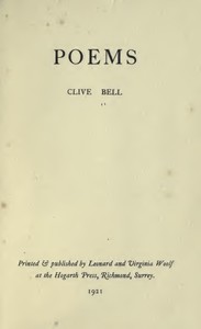 Poems by Clive Bell