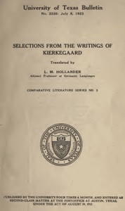 Selections from the Writings of Kierkegaard by Søren Kierkegaard