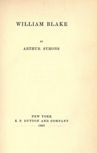 William Blake by Arthur Symons