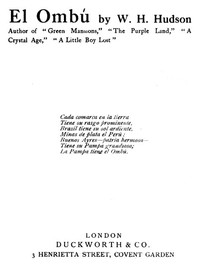 El Ombú by W. H. (William Henry) Hudson