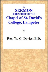 Welsh Nationality, and How Alone It is to Be Saved: A Sermon by William Gabriel Davies