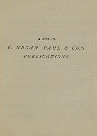 A List of C. Kegan Paul & Co.'s Publications [1879] by C. Kegan Paul & Co.