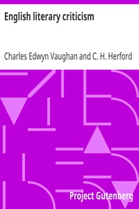 English literary criticism by Charles Edwyn Vaughan