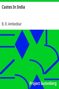 Castes In India by B. R. (Bhimrao Ramji) Ambedkar