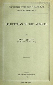 Occupations of the Negroes by Henry Gannett