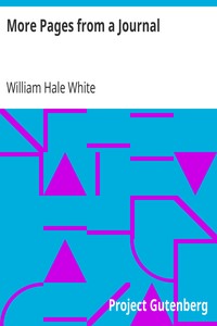 More Pages from a Journal by William Hale White
