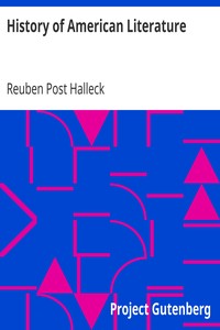 History of American Literature by Reuben Post Halleck