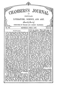 Chambers's Journal of Popular Literature, Science, and Art, No. 754, June 8, 1878 by Various