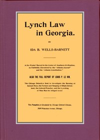 Lynch Law in Georgia by Ida B. Wells-Barnett