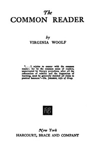 The Common Reader by Virginia Woolf