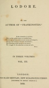Lodore, Vol. 3 (of 3) by Mary Shelley