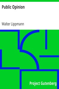 Public Opinion by Walter Lippmann