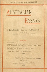 Australian Essays by Francis Adams