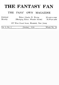 The Fantasy Fan, Volume 2, Number 2, October 1934
The Fan's Own Magazine by Various