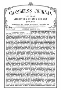 Chambers's Journal of Popular Literature, Science, and Art, Fifth Series, No. 10, Vol. I, March 8, 1884 by Various