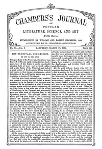Chambers's Journal of Popular Literature, Science, and Art, Fifth Series, No. 12, Vol. I, March 22, 1884 by Various