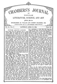 Chambers's Journal of Popular Literature, Science, and Art, Fifth Series, No. 15, Vol. I, April 12, 1884 by Various
