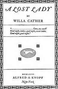 A Lost Lady by Willa Cather
