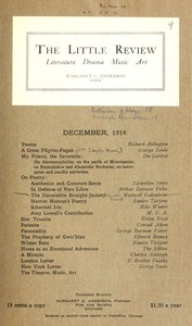 The Little Review, December 1914 (Vol. 1, No. 9) by Various