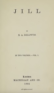 Jill, Vol. 1 (of 2) by E. A. (Elizabeth Amy) Dillwyn