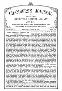 Chambers's Journal of Popular Literature, Science, and Art, Fifth Series, No. 29, Vol. I, July 19, 1884 by Various
