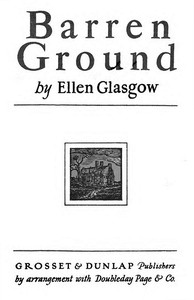 Barren Ground by Ellen Anderson Gholson Glasgow