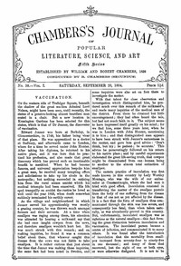 Chambers's Journal of Popular Literature, Science, and Art, Fifth Series, No. 38, Vol. I, September 20, 1884 by Various