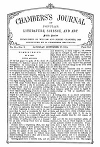 Chambers's Journal of Popular Literature, Science, and Art, Fifth Series, No. 39, Vol. I, September 27, 1884 by Various