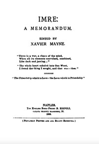 Imre: A Memorandum by Edward Prime-Stevenson