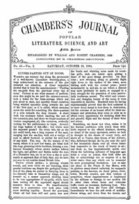 Chambers's Journal of Popular Literature, Science, and Art, Fifth Series, No. 43, Vol. I, October 25, 1884 by Various