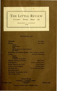 The Little Review, September 1915 (Vol. 2, No. 6) by Various