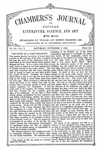 Chambers's Journal of Popular Literature, Science, and Art, Fifth Series, No. 45, Vol. I, November 8, 1884 by Various