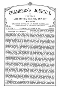 Chambers's Journal of Popular Literature, Science, and Art, Fifth Series, No. 46, Vol. I, November 15, 1884 by Various