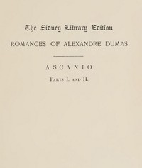 Ascanio by Alexandre Dumas
