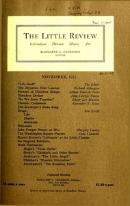 The Little Review, November 1915 (Vol. 2, No. 8) by Various