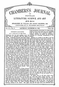 Chambers's Journal of Popular Literature, Science, and Art, Fifth Series, No. 51, Vol. I, December 20, 1884 by Various