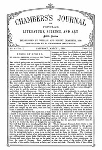 Chambers's Journal of Popular Literature, Science, and Art, Fifth Series, No. 9, Vol. I, March 1, 1884 by Various
