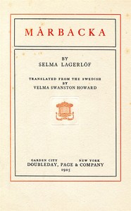 Mårbacka by Selma Lagerlöf