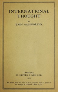 International Thought by John Galsworthy