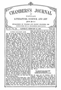 Chambers's Journal of Popular Literature, Science, and Art, Fifth Series, No. 111, Vol. III, February 13, 1886 by Various