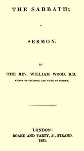 The Sabbath: A Sermon by John Warton