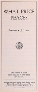 What Price Peace? by Frederick J. (Frederick Joseph) Libby