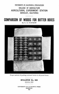 Comparison of Woods for Butter Boxes by Grover Dean Turnbow