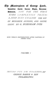 The Sin of Monsieur Antoine, Volume 1 (of 2) by George Sand