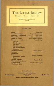 The Little Review, March 1916 (Vol. 3, No. 1) by Various