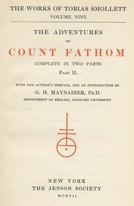 The Adventures of Ferdinand Count Fathom — Volume 02 by T. (Tobias) Smollett