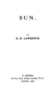 Sun by D. H. (David Herbert) Lawrence