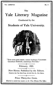 The Yale Literary Magazine (Vol. LXXXVIII, No. 5, February 1923) by Various
