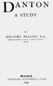 Danton: A study by Hilaire Belloc