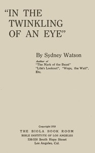 "In the twinkling of an eye" by Sydney Watson